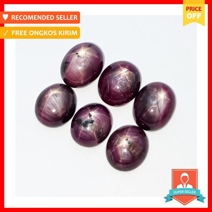 BATU NATURAL RUBY STAR MOZAMBIQUE GARANSI ASLI