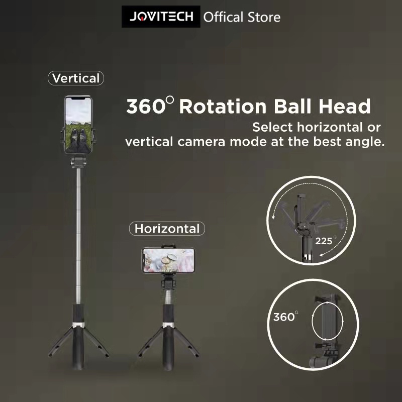 【COD】Jovitech TRIPOD TONGSIS 3 IN 1  STAND SELFIE AND SELFIE STICKER R1 / TONGSIS WIRELESS / TRIPOD BLUETOOTH REMOTE CONTROL / SELFIE STICK TRIPOD 360°