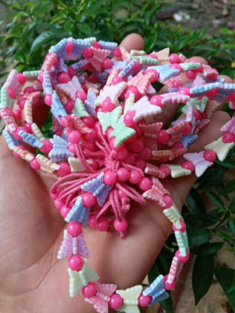 1gross Gelang Mute Mote Manik Anak Colorfull Berbagai Motif