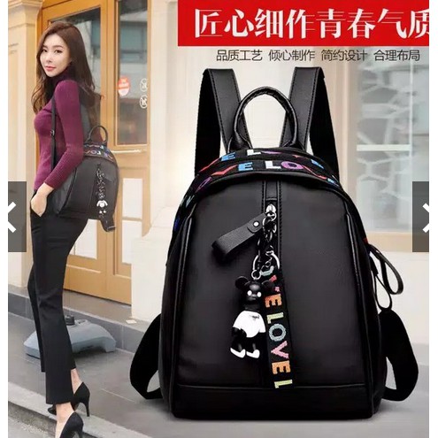 TAS LOVE LOVE - BACKPACK RANSEL MICRO / RANSEL BATAM + POM POM