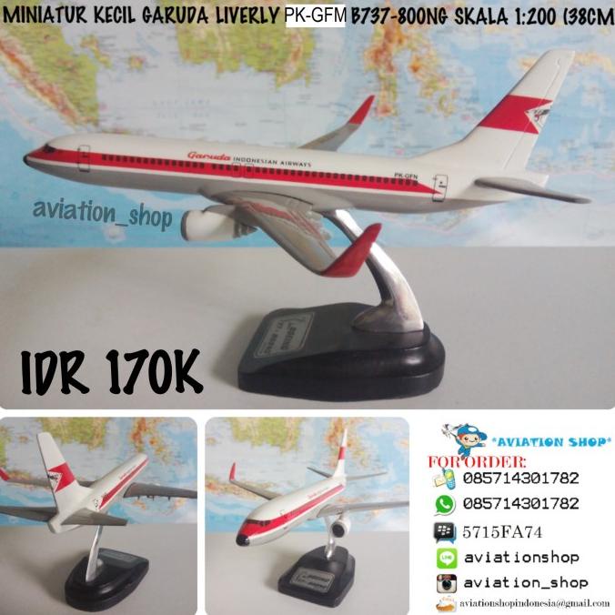 Miniatur Pesawat Diecast Garuda Indonesia Pk-Gfm Boeing 737-800Ng 19Cm