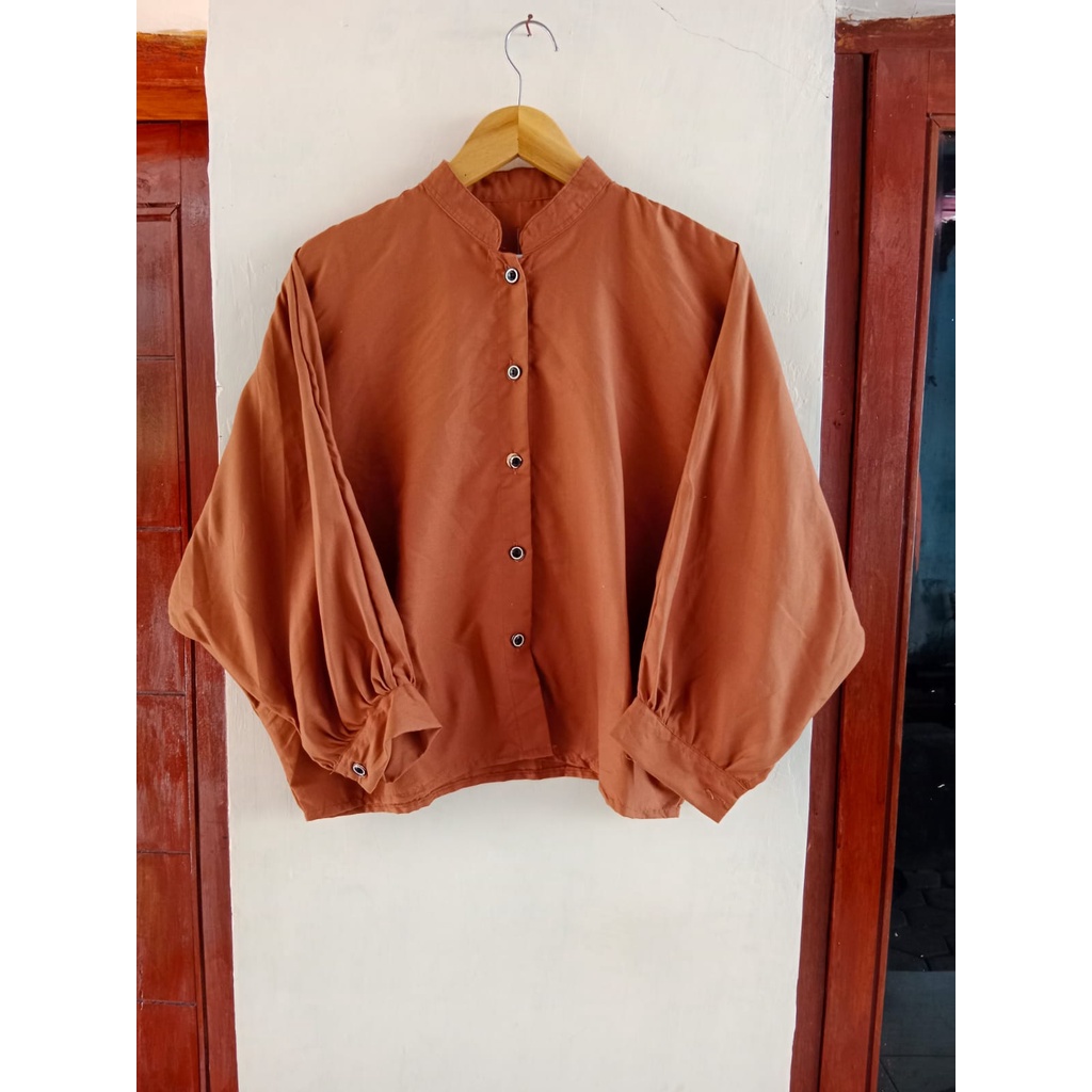 KEMEJA WANITA BATWING POLOS OVER SIZE