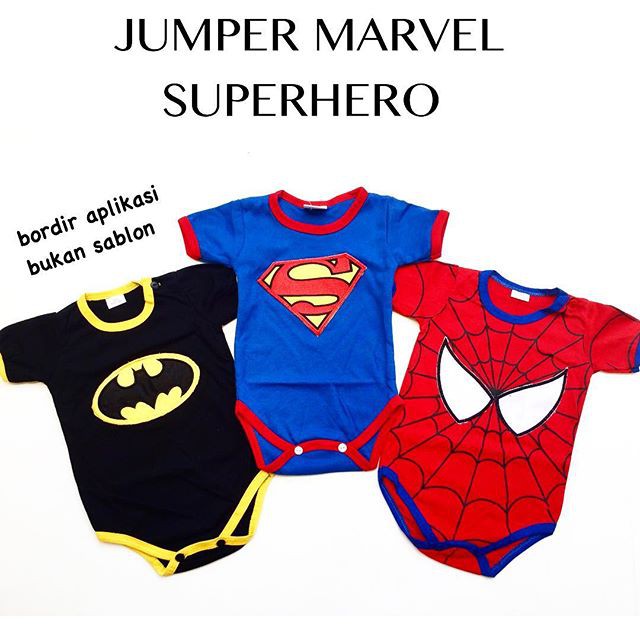 Marvel Superhero Jumper Baju Setelan Kaos Celana Pergi Jalan Lucu Fashion Anak Bayi Cowok Laki Lucu