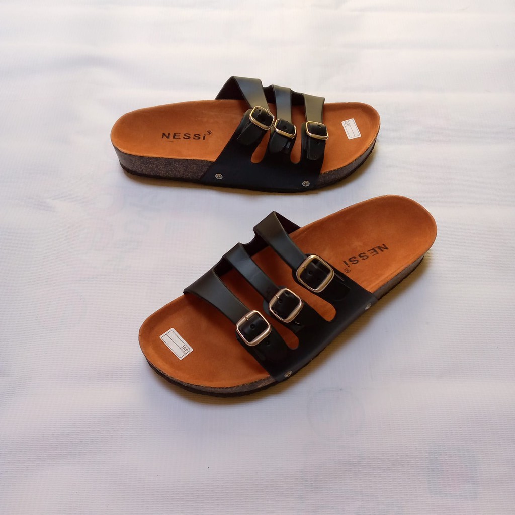 Sandal Wanita Kekinian Slop Slip Terbaru Teplek Sendal Cewek Birken Murah Tali Korea Andin Dewasa-2
