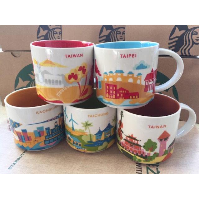 Taiwan Starbucks YAH demitase 2OZ mug set (5pcs)