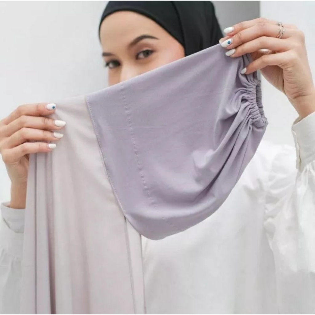 HIJAB PASHMINA INNER 2IN1/PASHMINA INNER CERUTY BABY DOLL/HIJAB PASHMINA INSTAN PANJANG PLUS INNER 2