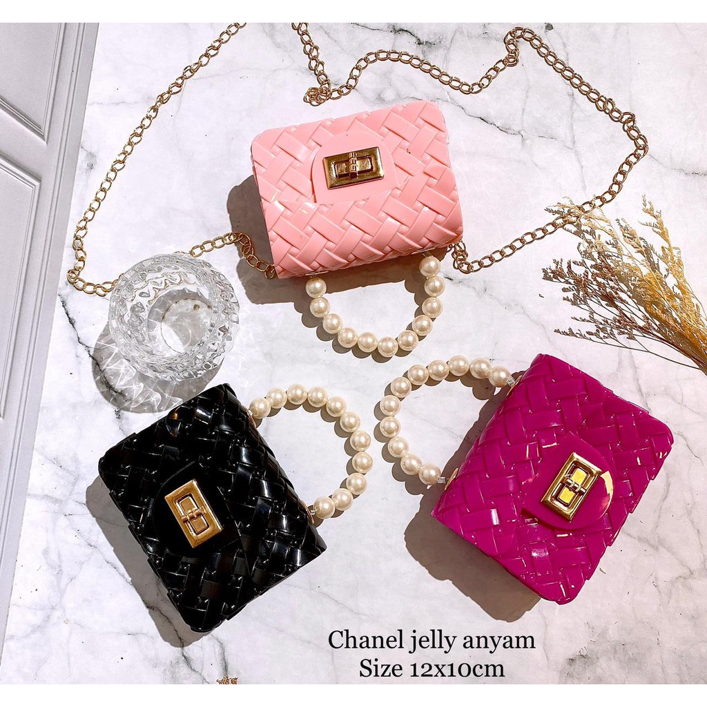 TAS MINI JELLY ANYAM BEST SELLER - TAS ANYAM MINI ANDIN