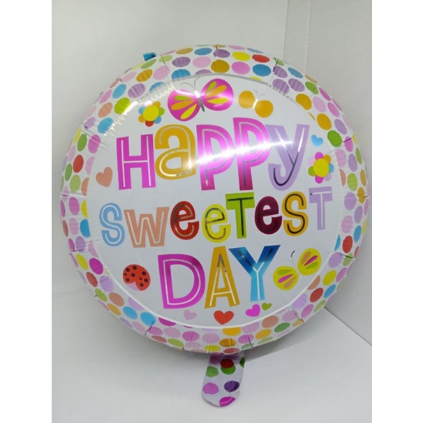 Balon foil bulat happy birthday (BARU)