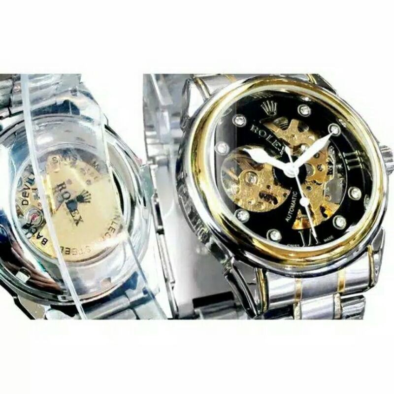 Jam Tangan ROLEX Pria | Skeleton Otomatis | Automatic Watch Chain