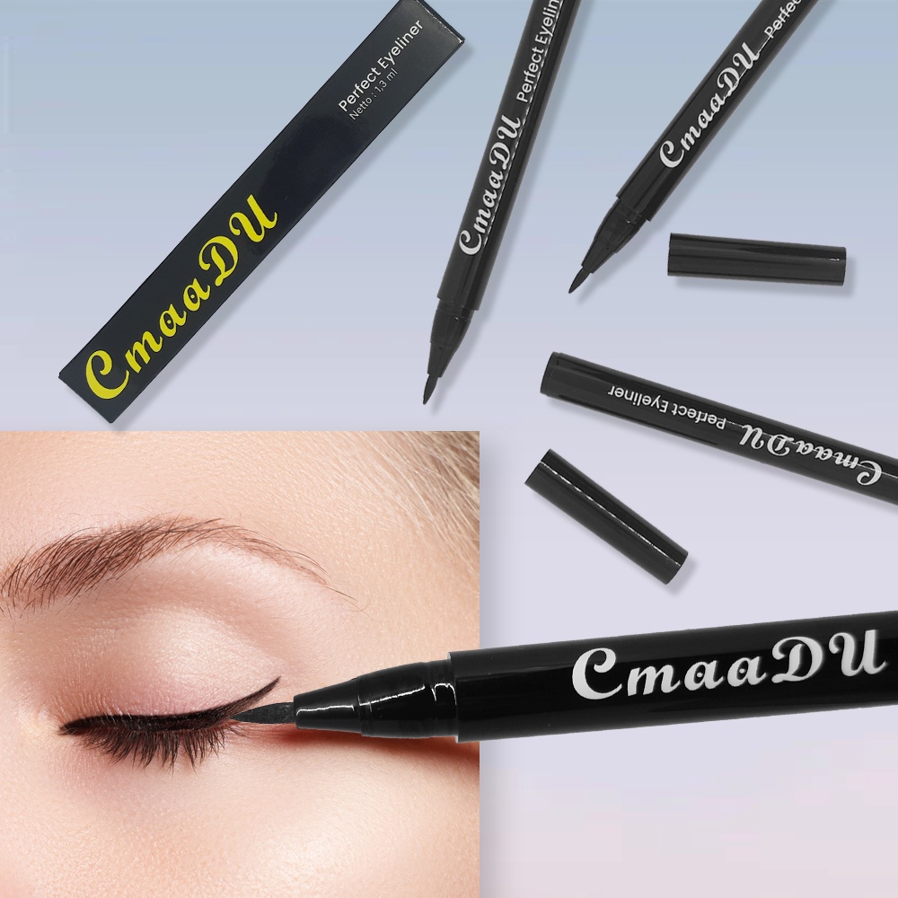 [BPOM] CMAADU Perfect Eyeliner Pen Pensil Eyeliner Warna Hitam Waterproof Tahan Lama Original