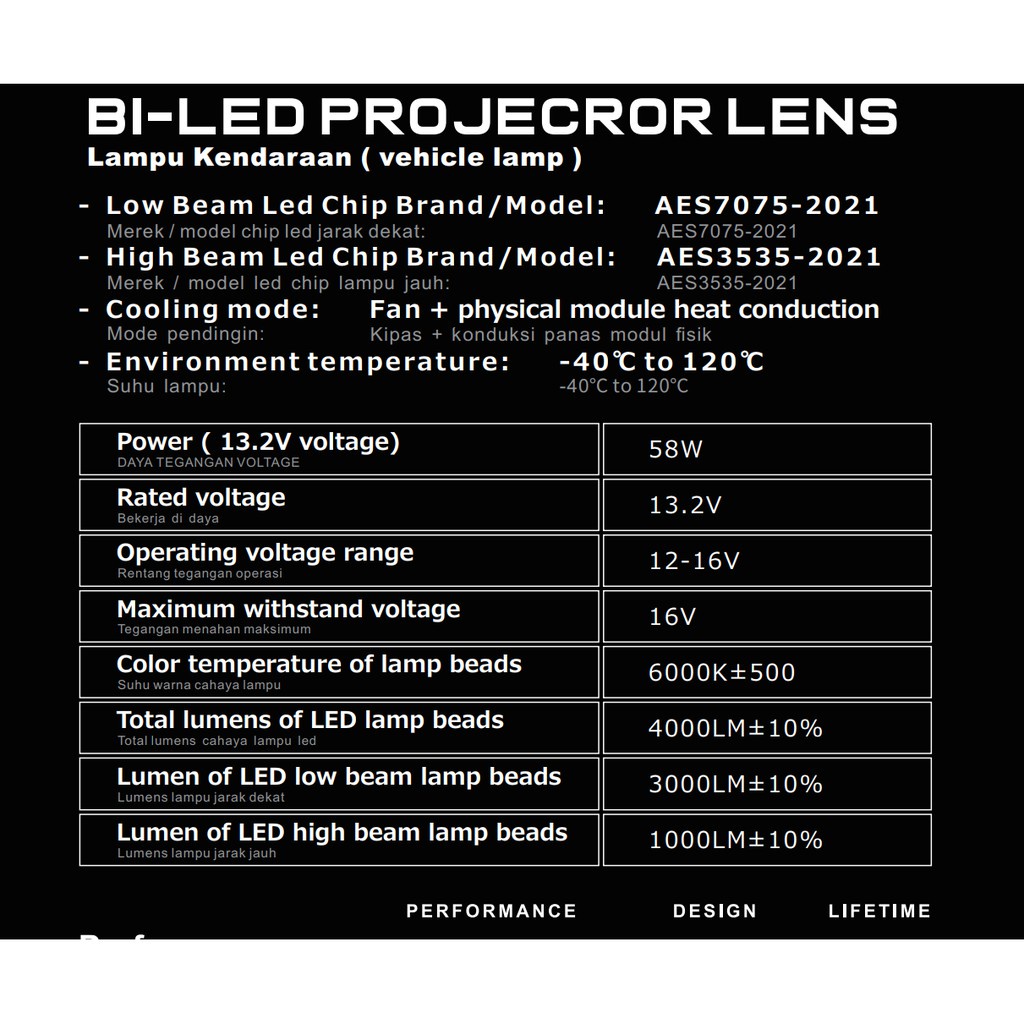 PROJECTOR AES BILLED LASER 3 INCHI PROJECTOR LENS I BILLED LASER I SKU-2486