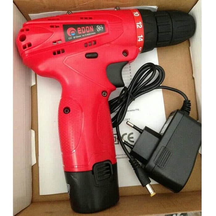 TERMURAH - EDON MESIN BOR CORDLESS DRILL 10 MM 1 BATERAI