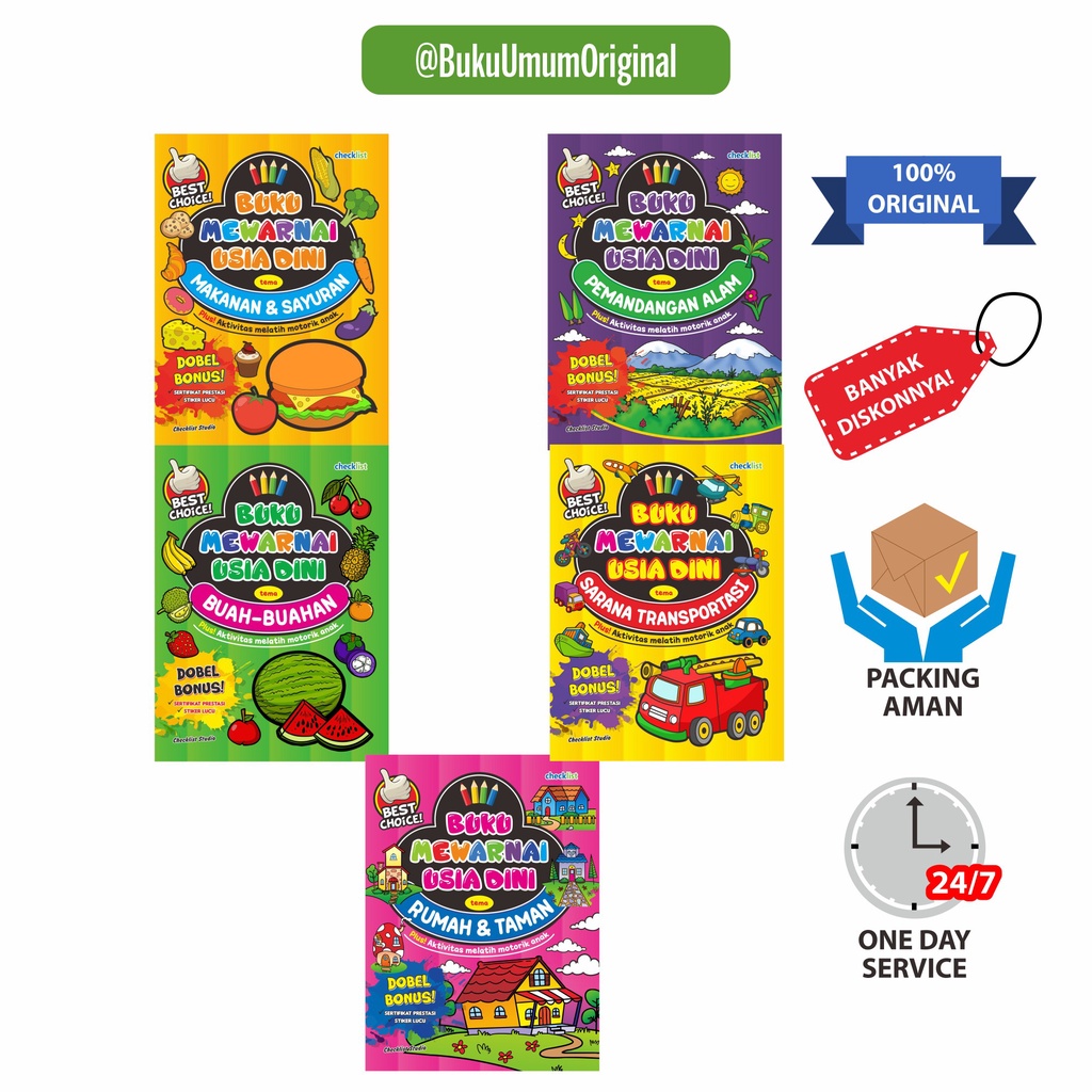 

Buku Mewarnai Usia Dini Berbagai Tema Menarik