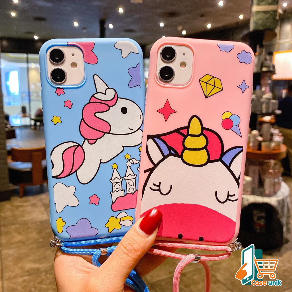 SS153 case Slingcase Lanyard UNICORN Oppo F1s A59 A3s A5s A7 A11k A12 A5 A9 A31 A8 2020 CS2282