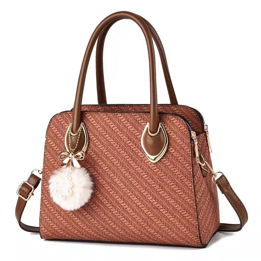 TASHAPPY BQ3524 Tas HANDBAG Wanita Stylish Kekinian Free pom-pom Ada Talpan model korea supplier tas import