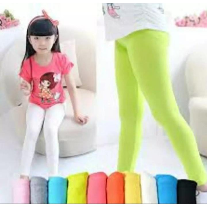 Legging polos panjang anak usia 5-10th