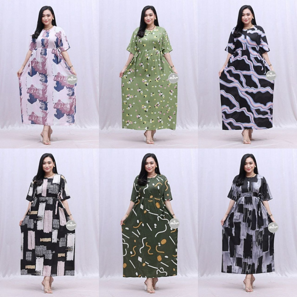 Daster Wanita Rayon Grade A Busui Resleting Depan Baju Tidur Daster Kekinian