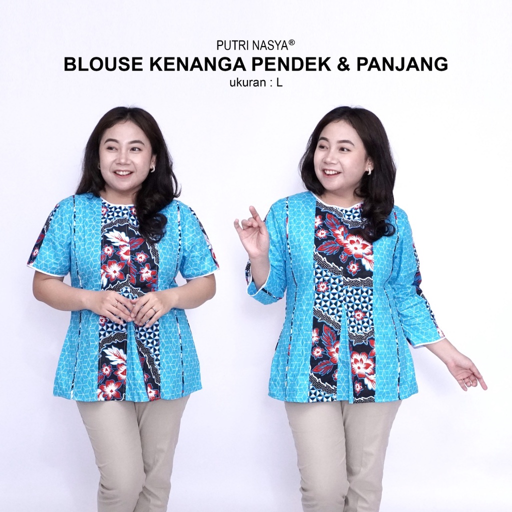 Blouse Batik Big Size Wanita Atasan Batik Jumbo LD 140 Pakaian Atasan Model Blus Jumbo Seragam Kerja Batik / Pakaian Kekinian L-XL-2L-3L-4L-5L-6L-7L / Pakaian Batik Katun Kantor Formal Wanita / Baju Batik Wanita Super Bigsize Terbaru Modern Terkini