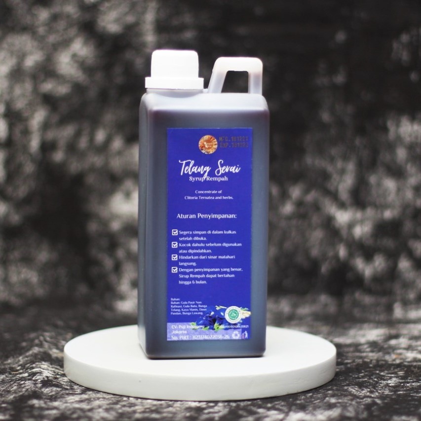 

Sirup Rempah - Telang Serai 1 Liter / 1000 ml by Rempah Karsa