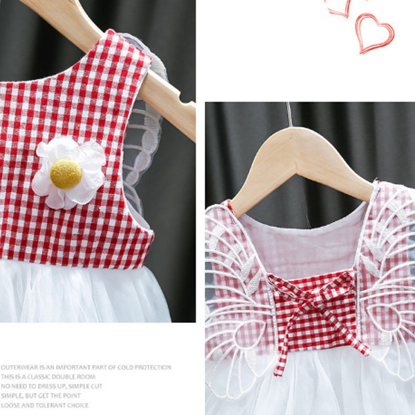 [Import] Baju Dress Kasual Anak Perempuan Butterfly Tanpa Lengan Katun Bisa COD Usia 1 2 3 tahun