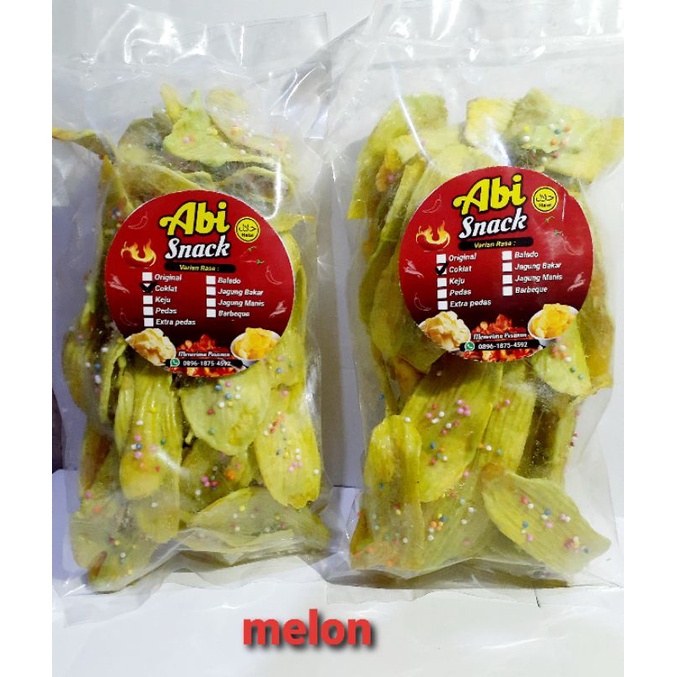 

Kripik Pisang Mandi Coklat Melon