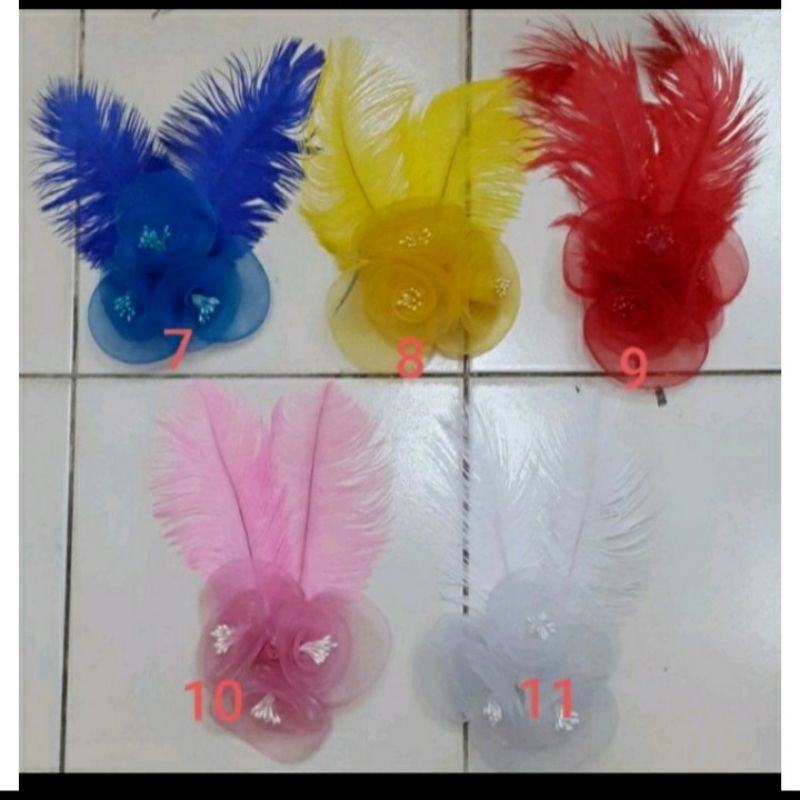 Headpiece Great Getsby Bulu Putik-Jepit Fascinator