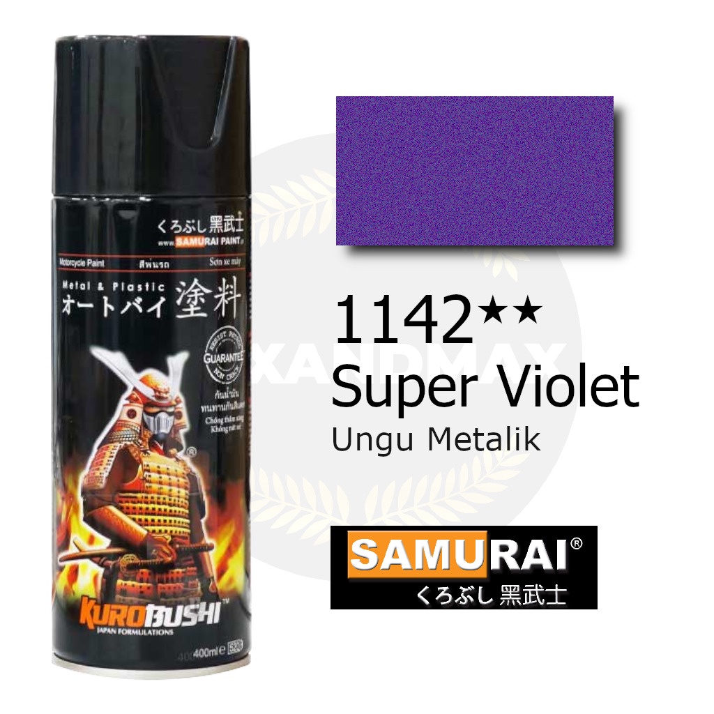 Samurai Paint Super Violet 1142 Ungu Metalik 400 ml - Cat Semprot