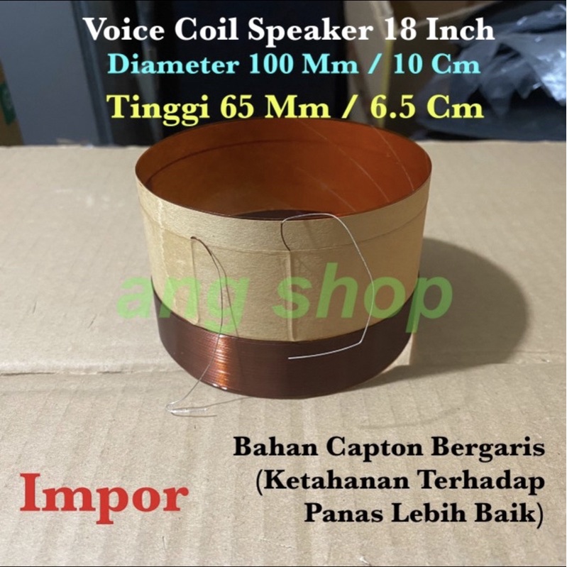 Spol Spul Spool Voice Coil Speaker 18 Inch 4" 4 Inch Impor