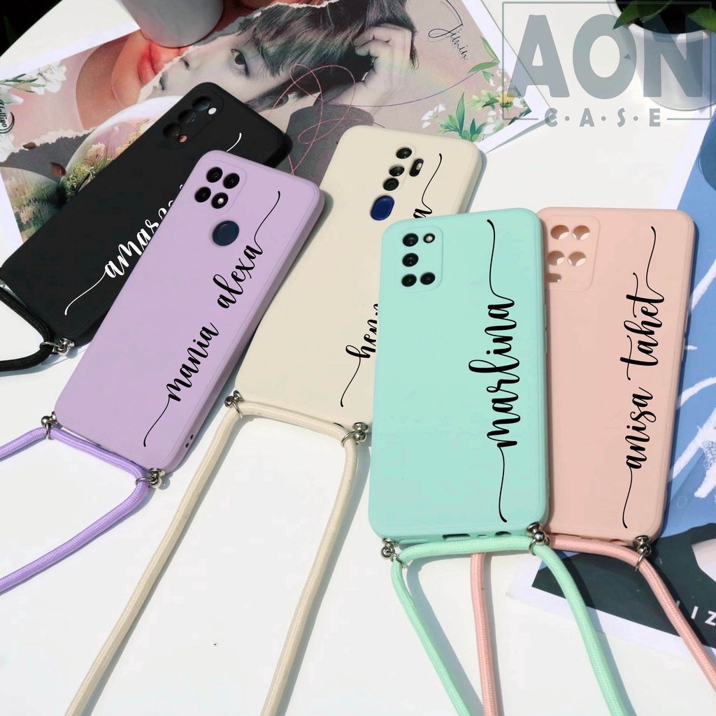 Custom Nama Softcase Macaron [For Oppo/Vivo/Realme/Xiaomi/Iphone/Samsung/Infinix/] Case Hp Custom - 