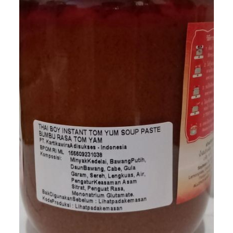 

FLASH SALE - TOMYUM PASTE THAI BOY 825 GR HALAL SAUS THAILAND ENAK