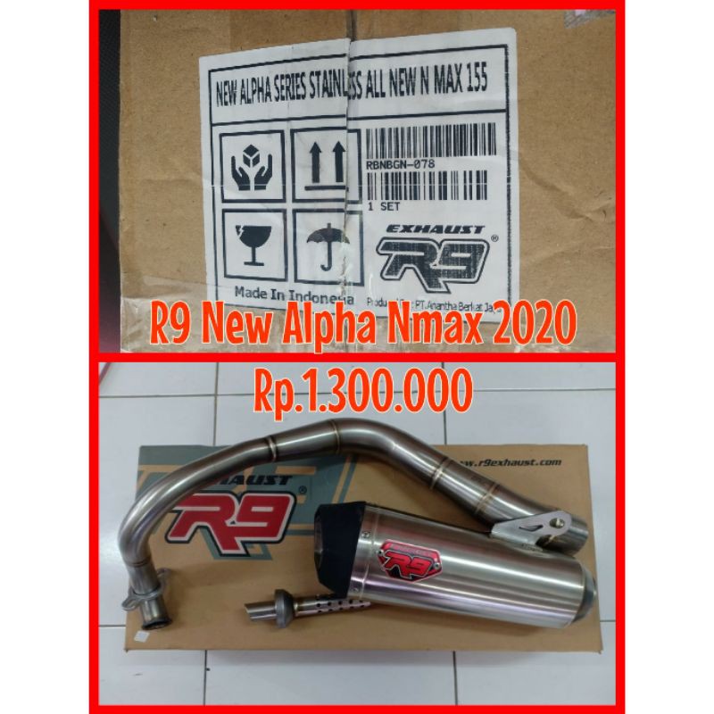 Knalpot Original R9 New Alpha Nmax 2020