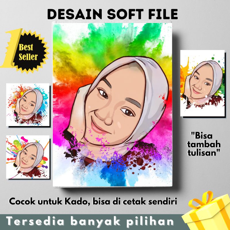 Desain Foto Kartun /Desain Foto vektor/ Desain foto wisuda/kado wisuda/Edit foto /karikatur