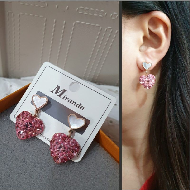 Anting Titanium Stainless steel ori anti karat Earring rosegold Premium Quality M01