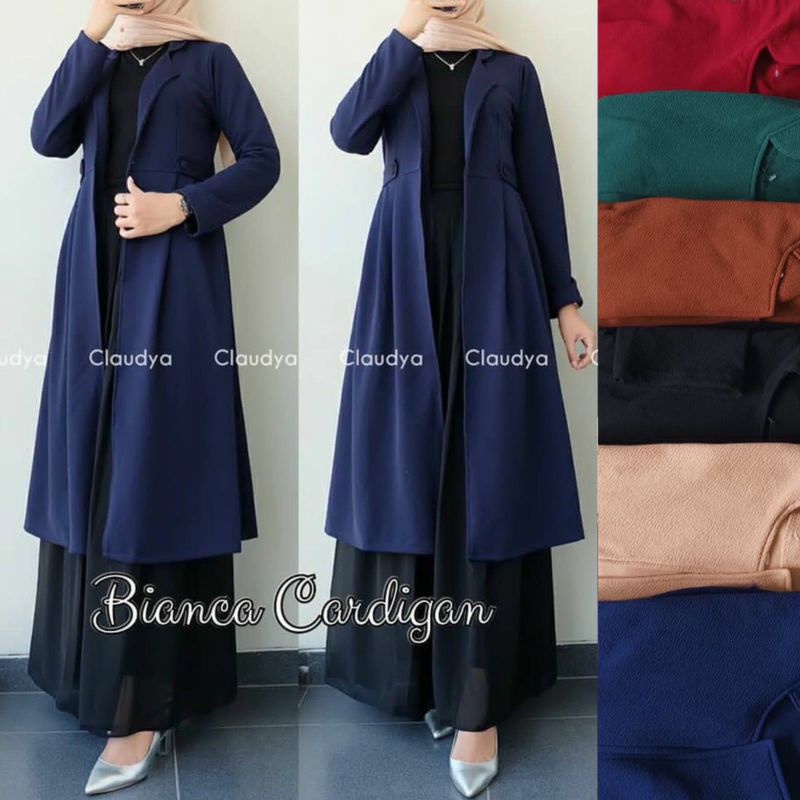 Cardigan Wanita Muslimah Kekinian Bianca Cleva Sale by Hijab Fashion Solo-4
