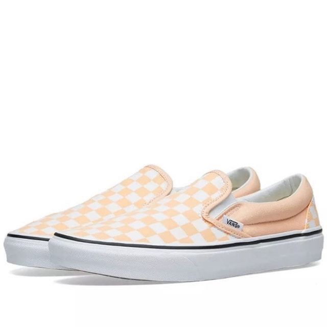 apricot slip on vans
