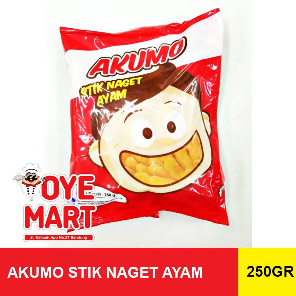 AKUMO STIK NAGET AYAM 250GR NUGGET AYAM BERBENTUK STIK