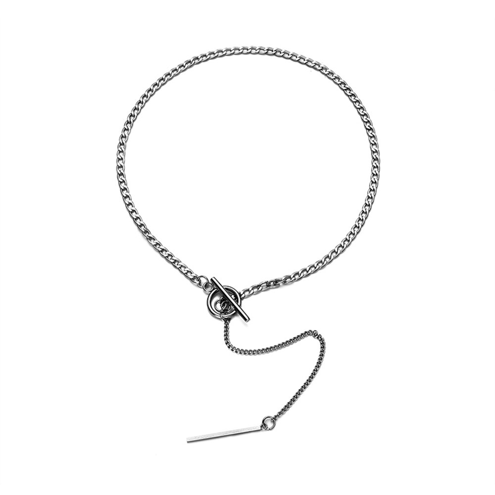 Kalung Kalung Rantai Pendek Titanium Stainless Steel untuk Pria dan Wanita