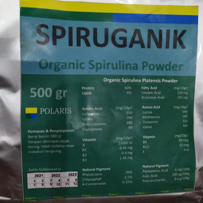 

NEW PRODUK SPIRUGANIK ORGANIC SPIRULINA POWDER 500GR