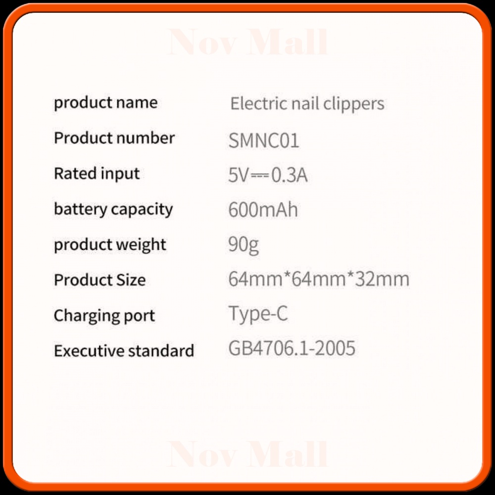 Gunting Kuku Elektrik Portable Rechargeable MU126