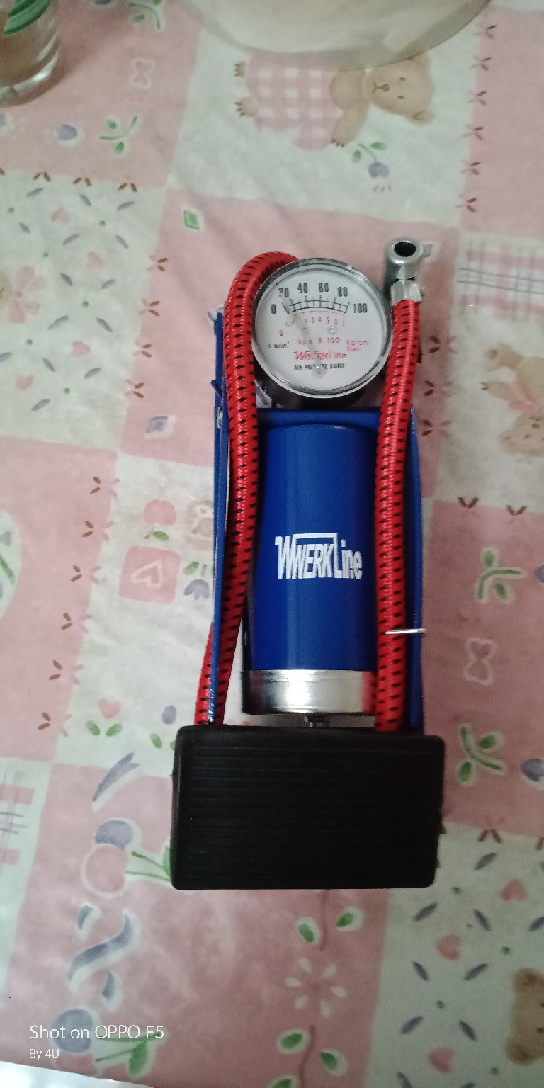 Pompa Kaki Injak Serbaguna Bola Balon Sepeda Foot Pump 100 Psi Tekanan Berfungsi Palazzo/werkline