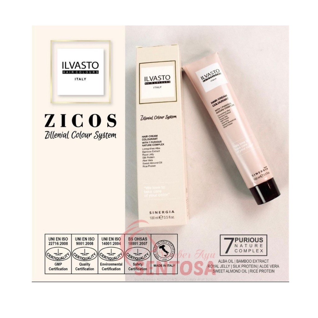 ILVASTO HAIR COLOURS ZILLENIAL COLOUR SYSTEM 100ML | PEWARNA RAMBUT | CAT RAMBUT