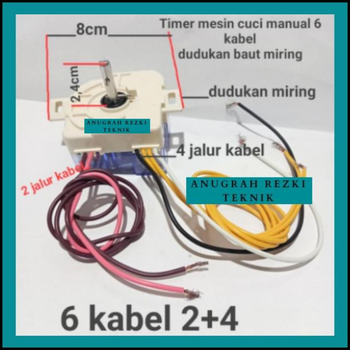 Timer 6 Kabel Dudukan Miring Mesin Cuci 2 Tabung Toshiba