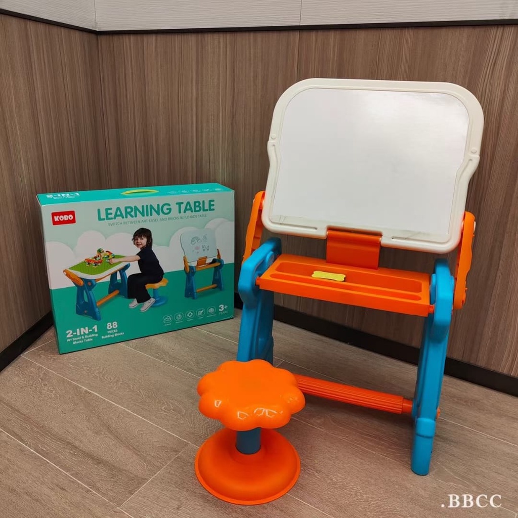[LT] Learning board & bricks table (termasuk 88pcs blocks)