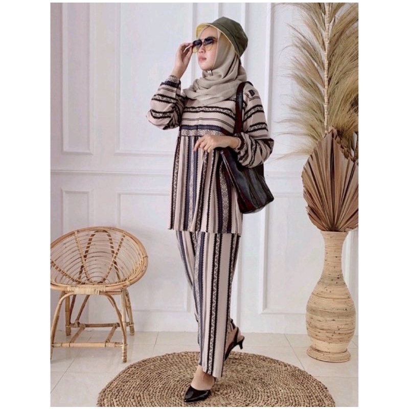 ERDE SET / ONE SET JUMBO XXL - STANDART XL  / YOSIE SET ONESET MOTIF ABSTRAK DAILY SET HOMEWEAR HOMEY SETELAN WANITA MOTIF TIE DYE   ONE SET RAYON-OLEA MOCA