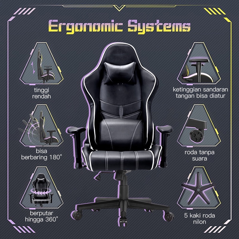 (Harga khusus) gaming chair kursi santai kursi gamers kursi gamer kursui putar kursi gamer kursi gaming fantech