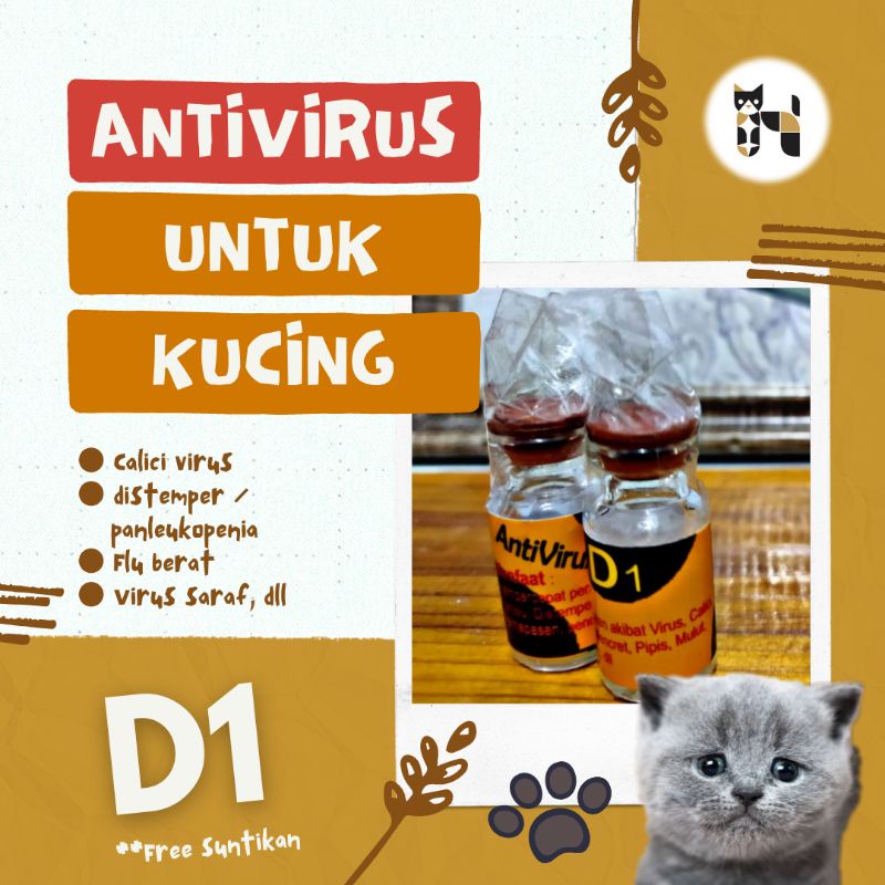 Obat Virus Kucing D1 D2 D3 - Calici Distemper Panleukopenia
