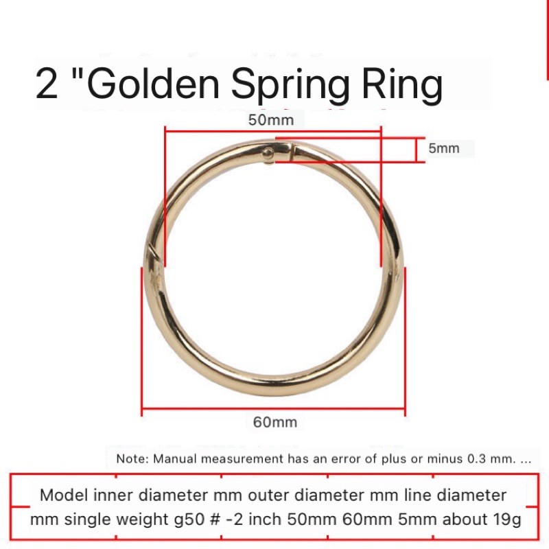 RING O JUMBO / ORING GOLDEN SPRING RING / RING GANTUNGAN KUNCI BESI UNTUK CHAIN CASE HP