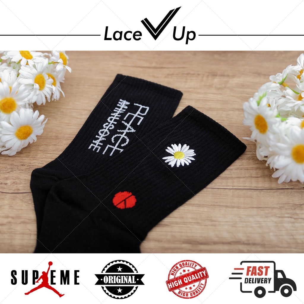 Kaos Kaki G-Dragon Peaceminusone Paranoise Kwondo Daisy Socks