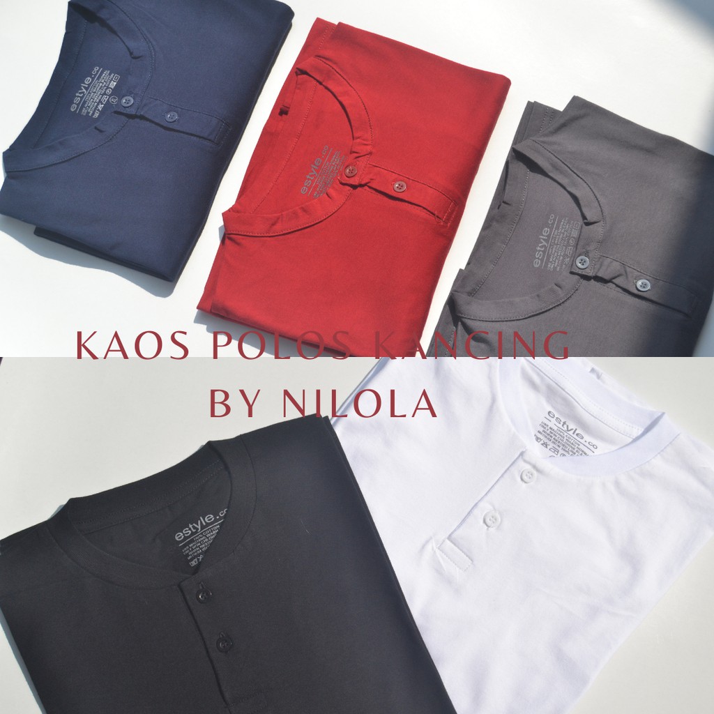 KAOS POLOS KANCING/KAOS KANCING PRIA