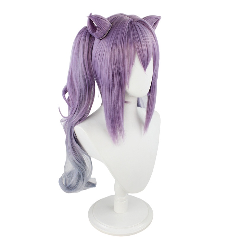 LOL-65 wig keqing genshin impact rambut palsu cosplay